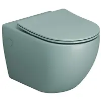 Унитаз подвесной Grossman GR-4411MNMS безободковый, с сиденьем микролифт, мятный матовый
