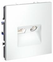 ТВ-розетка и розетка Ethernet RJ-45 без рамки Voltum S70 VLS060702