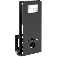 Инсталляция для унитаза WasserKRAFT Glan 66 66TLT.010.ME.BL.CH04 с кнопкой смыва, хром