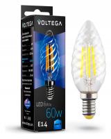 Лампа светодиодная Voltega свеча витая (Candle corn) 6Вт E14 6Вт 4000K 7028