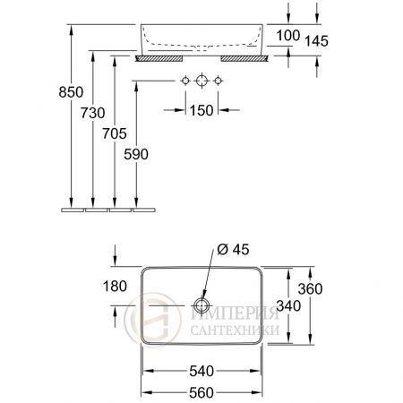Раковина Villeroy&Boch COLLARO 4A205601
