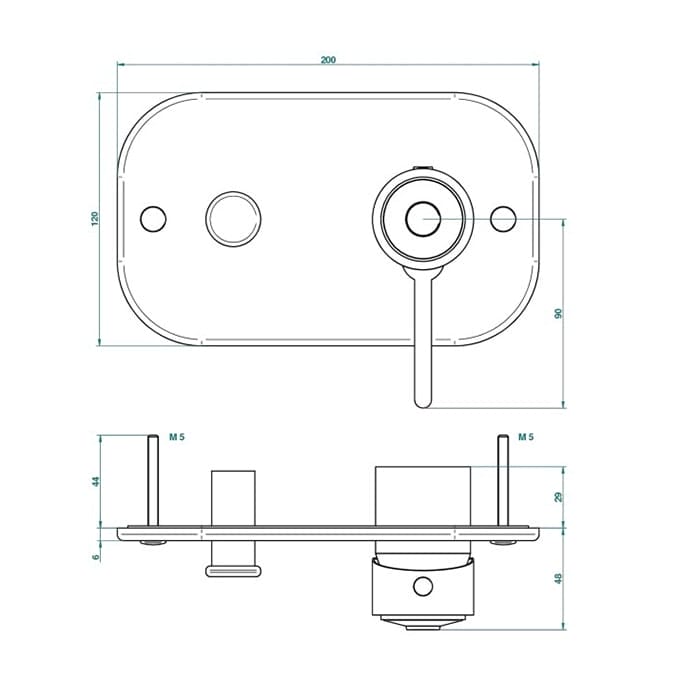 Смеситель для душа THG Capucine vert dcor Platine A7E.A02.6550B