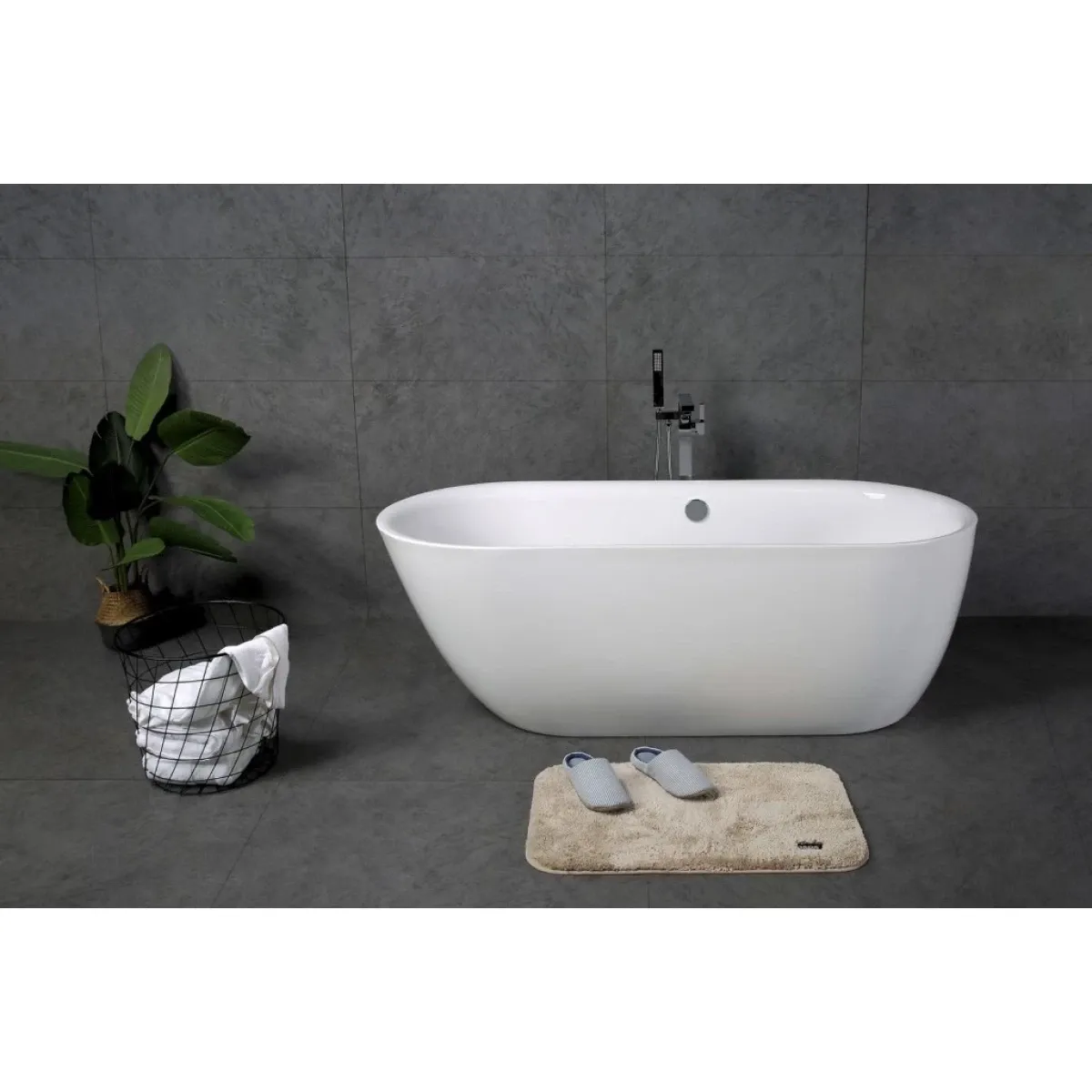 Акриловая ванна BelBagno BB203-1800-830 180x82 см, отдельностоящая, белый