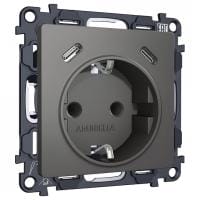 Розетка с заземлением и 2хUSB type C, без рамки Ambrella Volt ALFA MA660510