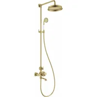 Душевая система Cezares Liberty LIBERTY-CVD-BORO 225 мм, со смесителем, золотой матовый