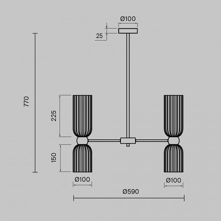 Люстра на штанге Maytoni Антик MOD302PL-10W