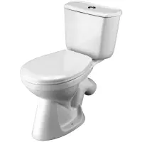 Унитаз-компакт Santek Бриз 1.WH20.2.569 косой выпуск, с сиденьем полипропилен, белый