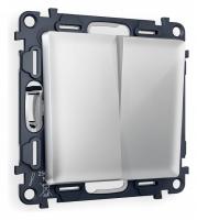 Выключатель двухклавишный без рамки Ambrella Volt Quant MA403010