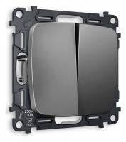 Выключатель двухклавишный без рамки Ambrella Volt Quant MO653010