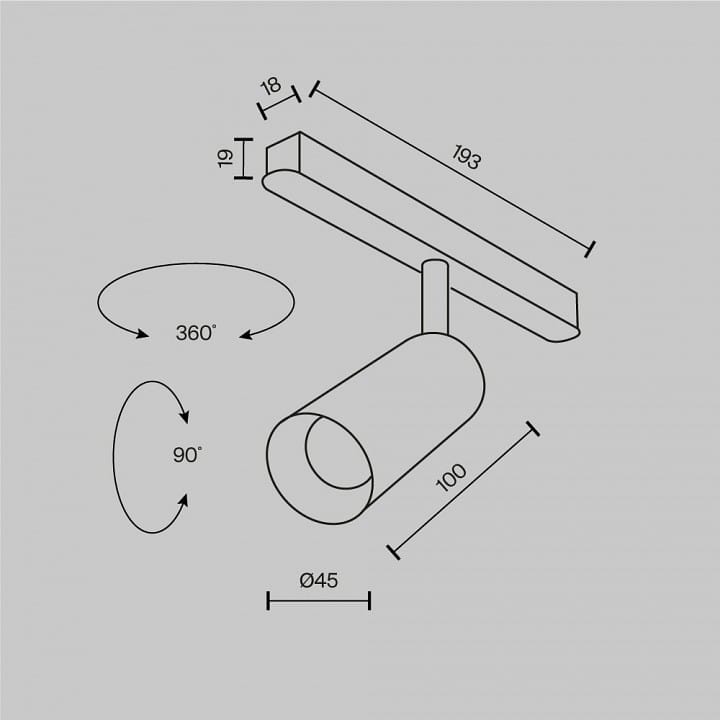 Светильник на штанге Maytoni Technical Фокус TR032-2-5W4K-M-BW