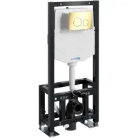 Инсталляция для унитаза WasserKRAFT Dill 61 61TLT.010.ME.PG02 с кнопкой смыва, золотой