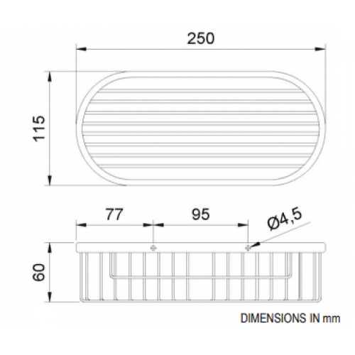 Мыльница Nofer Niza 09064.S матовый xром