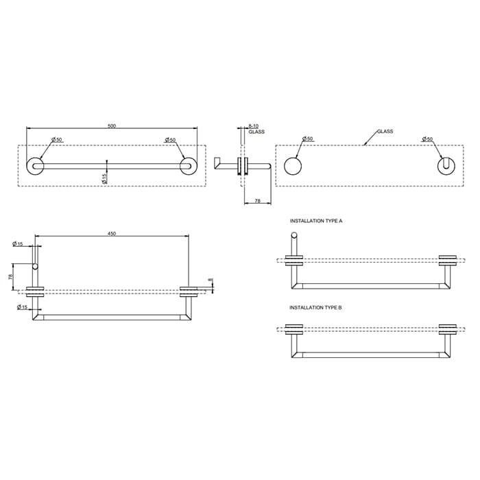 Полотенцедержатель Gessi Tondo 45 см 63726#031