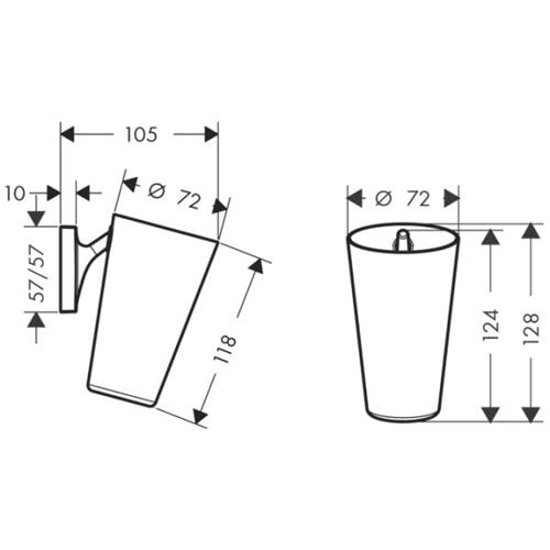 Стакан подвесной AXOR Starck Organic 42734000