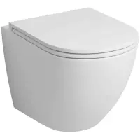 Унитаз подвесной Grossman GR-4455MSQ безободковый, торнадо, с сиденьем микролифт, белый матовый