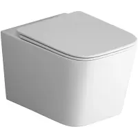 Унитаз подвесной Grossman GR-4404SQ безободковый, торнадо, с сиденьем микролифт, белый