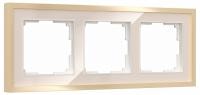 Рамка на 3 поста Werkel Baguette (айвори/латунь) W0032851