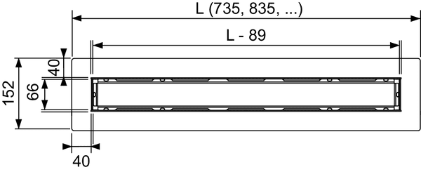 Дренажный канал Tece Drainline 650900