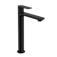 Смеситель для раковины hansgrohe Rebris E 72581670 со сливным гарнитуром черный матовый