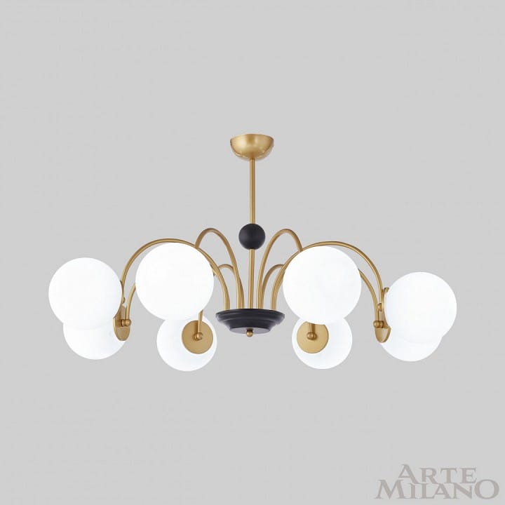 Люстра на штанге Arte Milano AM-Napoli 312066/D940/8 BS/BK
