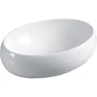 Раковина-чаша CeramaLux 9030B 48x34 см, накладная, белый