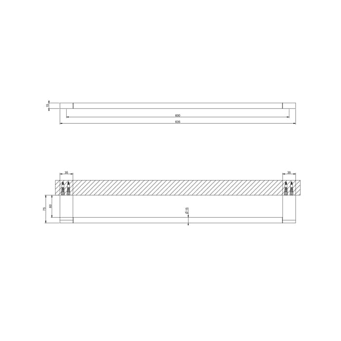 Полотенцедержатель Gessi Origini 60 см 66504#031