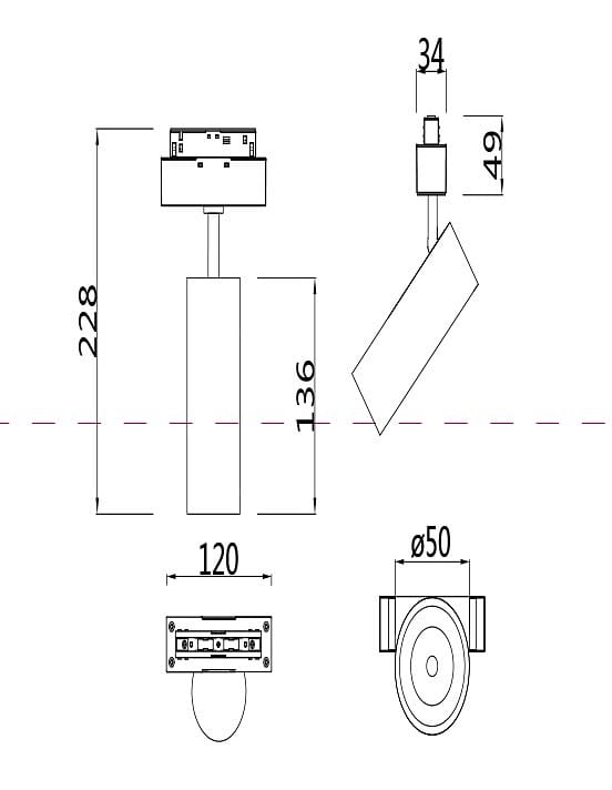 Светильник на штанге Maytoni Technical Фокус TR019-2-10W4K-W