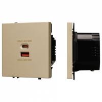 Розетка 2хUSB type A и C без рамки Arlight SCT 054318