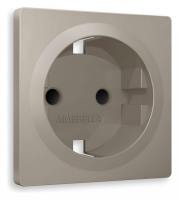 Накладка для розетки с заземлением и со шторками Ambrella Volt Quant AP3670