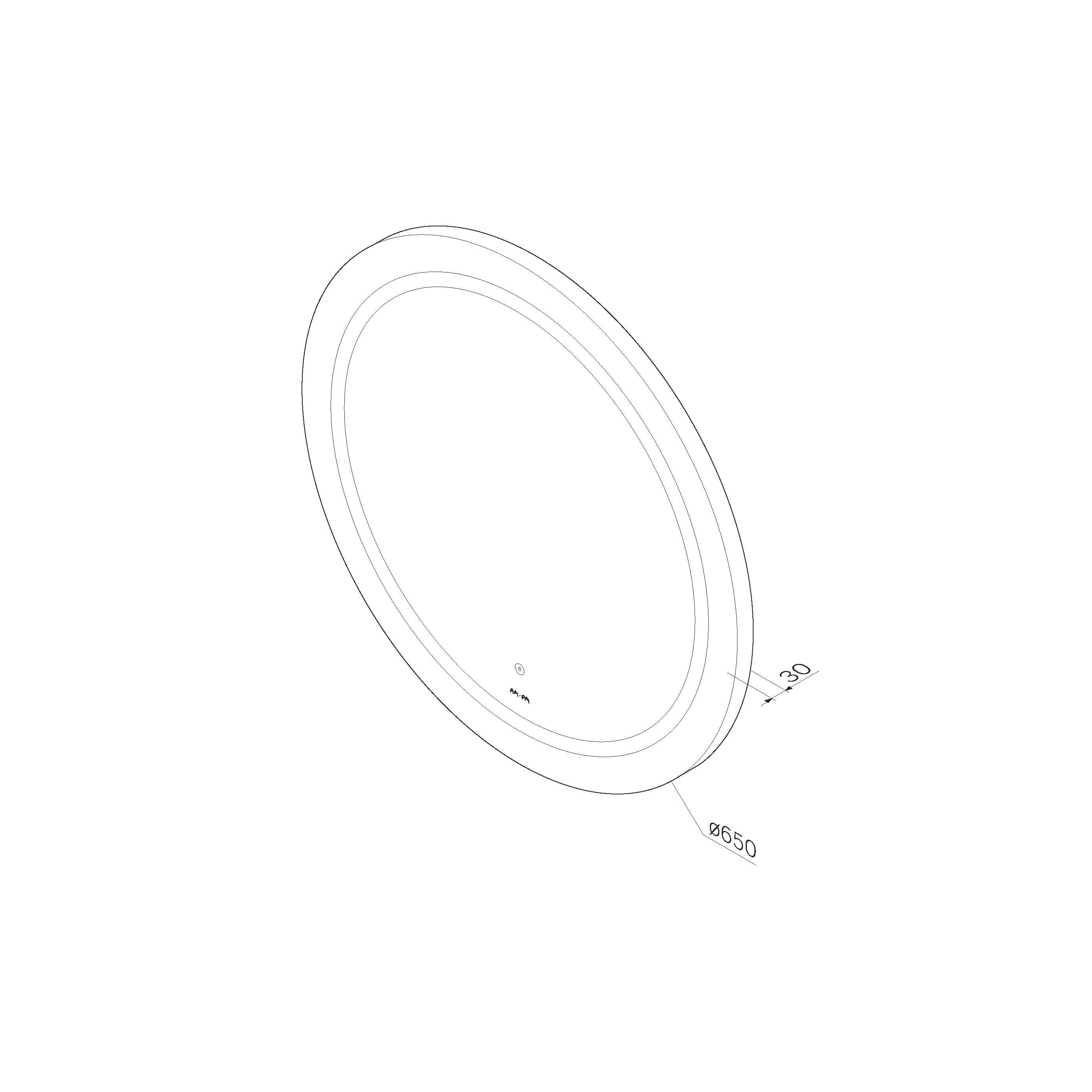 Зеркало 65 см AM.PM X-Joy M85AMOX0651WG с контурной LED-подсветкой ИК- сенсором круглое