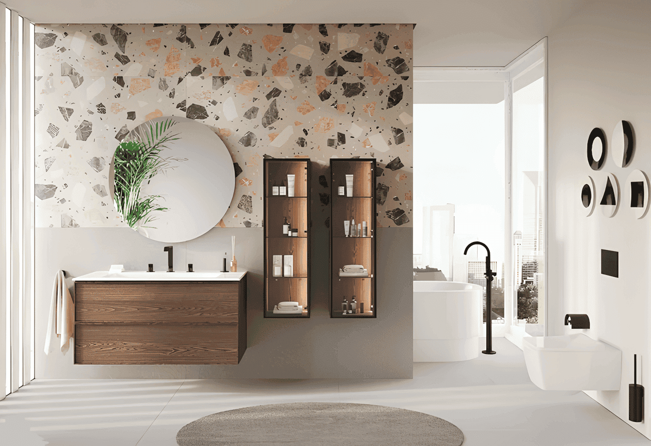 Тумба с раковиной Vitra Metropole Edge 120 67157 грецкий орех