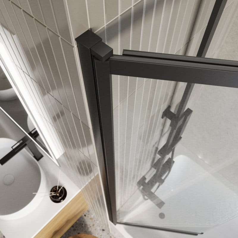 Шторка для ванны BelBagno Luce LUCE-VF-11-100/145-C-NERO черный