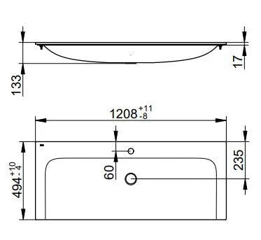 Раковина Keuco Plan 120 32980311201