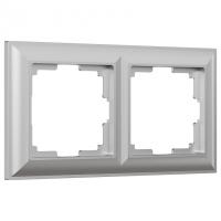 Рамка на 2 поста Werkel Fiore (серебряный) W0022206