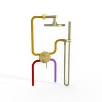 Душевой комплект Paini Cox 78PJSET26911SH золото матовое