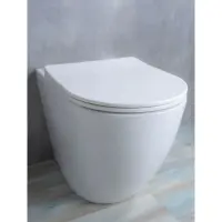 Приставной безободковый унитаз с сиденьем микролифт GID TRS-269