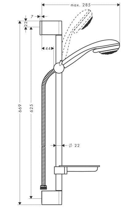 Верхний душ Grohe Power & Soul Cosmopolitan 27764000, 190х190 мм, 4 режима струи, без держателя