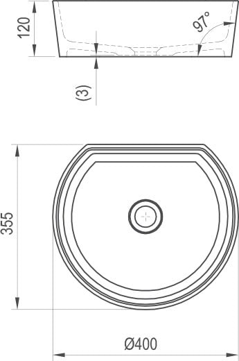 Раковина Ravak Moon 1C XJN01300001
