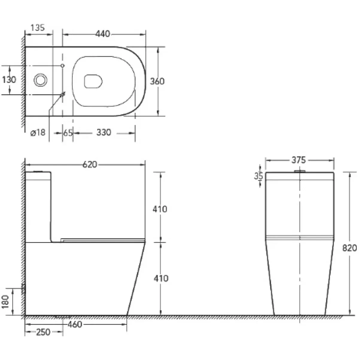 Унитаз-компакт SantiLine SL-5014 безободковый, с сиденьем микролифт, белый