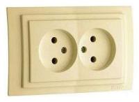 Розетка двойная Mono Electric Larissa 103-171705-121