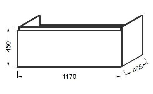 Тумба под раковину Jacob Delafon Odeon Up 117 EB887-N18 белый