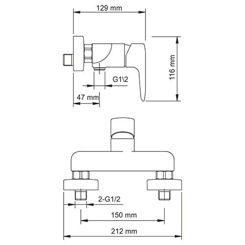 Фильс (Vils)  5602 Смеситель для душа