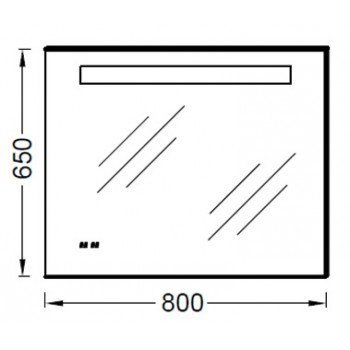 Зеркало Jacob Delafon Formilia 80 (EB1160-NF) c подсветкой