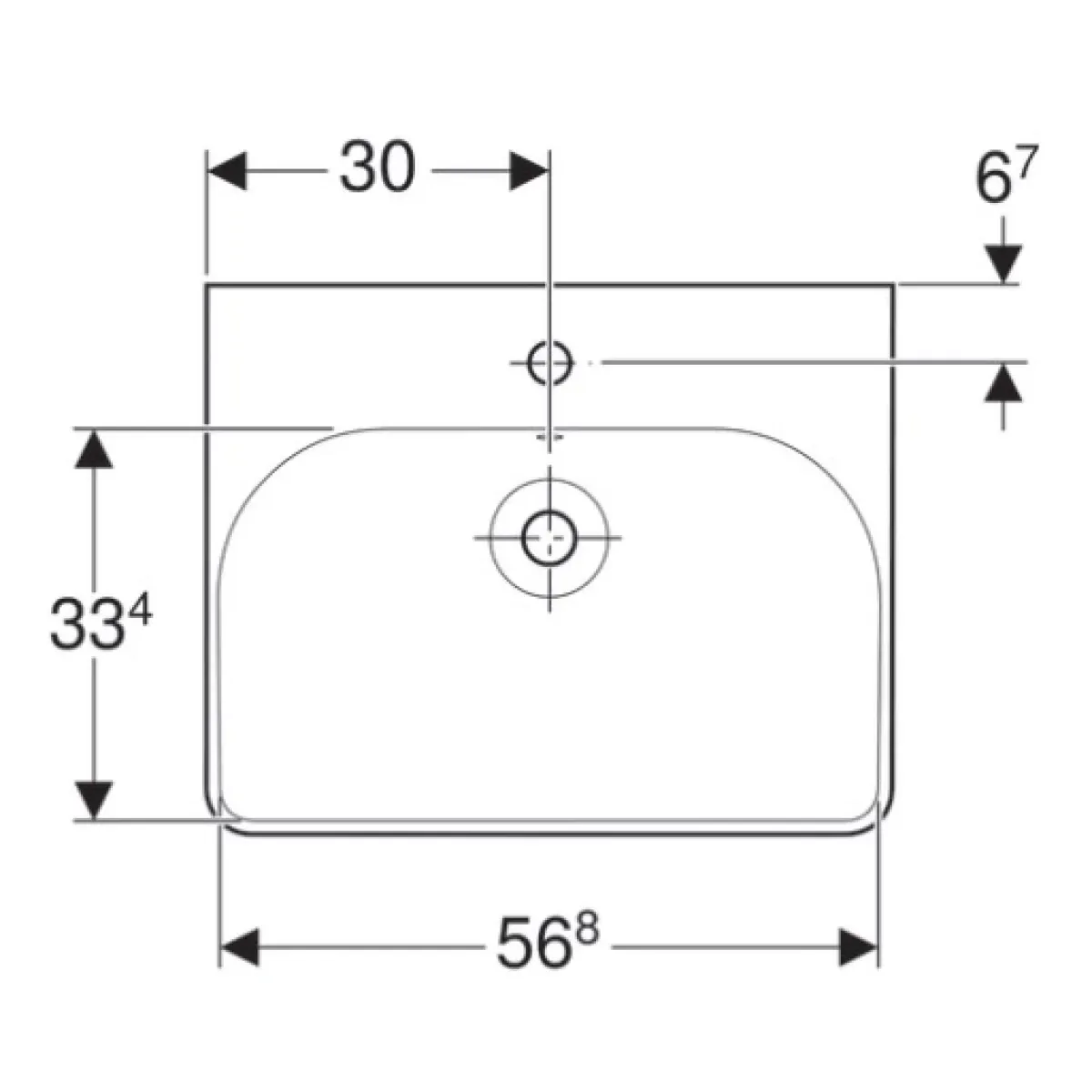 Раковина 60x48 см Geberit Smyle Square 500.229.01.1