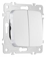 Выключатель двухклавишный без рамки Arte Milano 205 205.30-2.silver