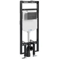 Инсталляция для унитаза WasserKRAFT Dinkel 58 58TLT.010.ME.MB04 с кнопкой смыва, черный матовый