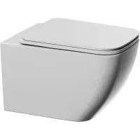 Унитаз подвесной Abber Ultra AC1303 безободковый, с сиденьем микролифт, белый