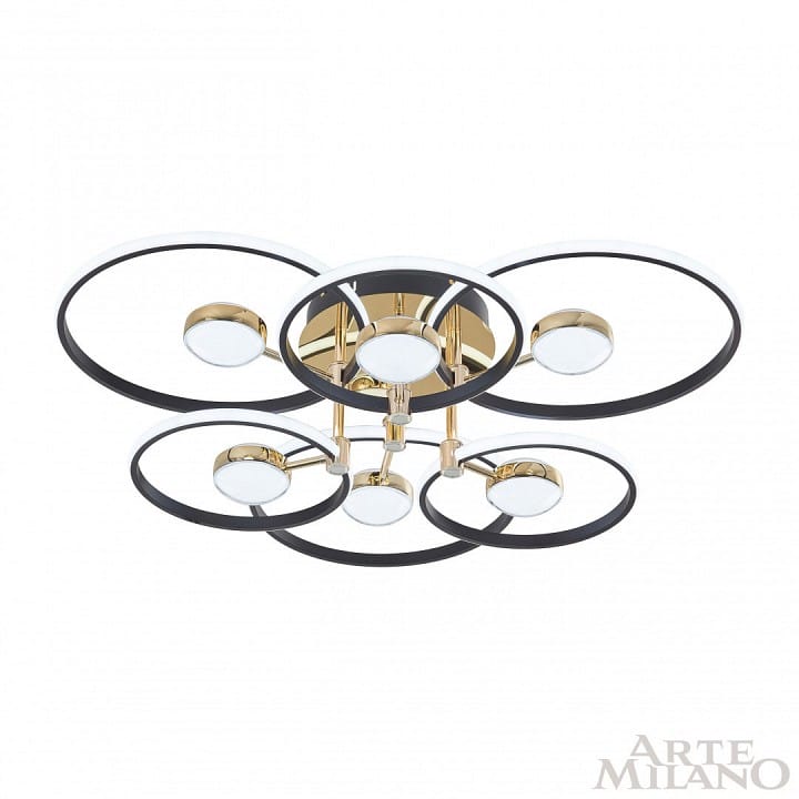 Потолочная люстра Arte Milano Ferrara-76140 276140/6+6 BK/GD