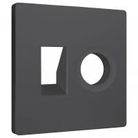 Накладка для ТВ-розетки и RJ-11 или RJ-45 Ambrella Volt ALFA AP9125