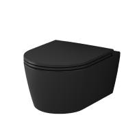 Подвесной унитаз AM.PM Func C8F1700MBSC с крышкой-сиденьем черный матовый